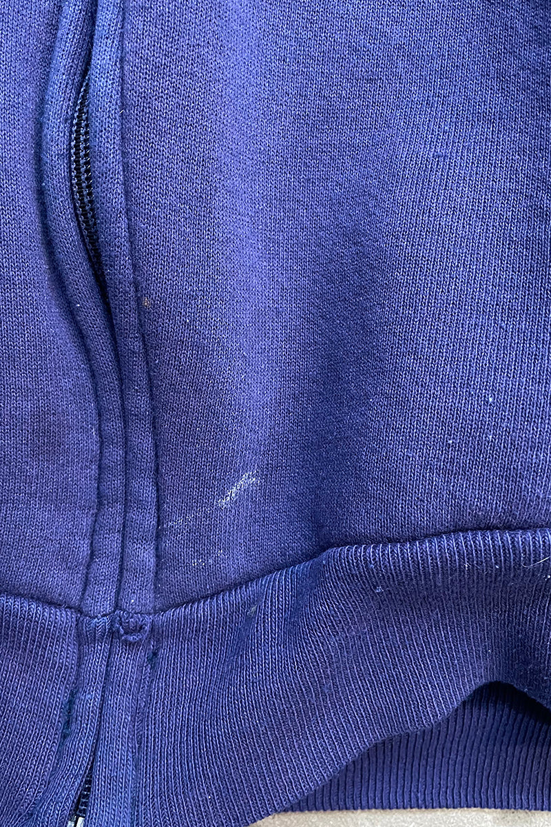 MADE IN USA 70'S-80'S NO SLEEVE ZIP SWEAT HOODIE / PURPLE [SIZE: XL USED]