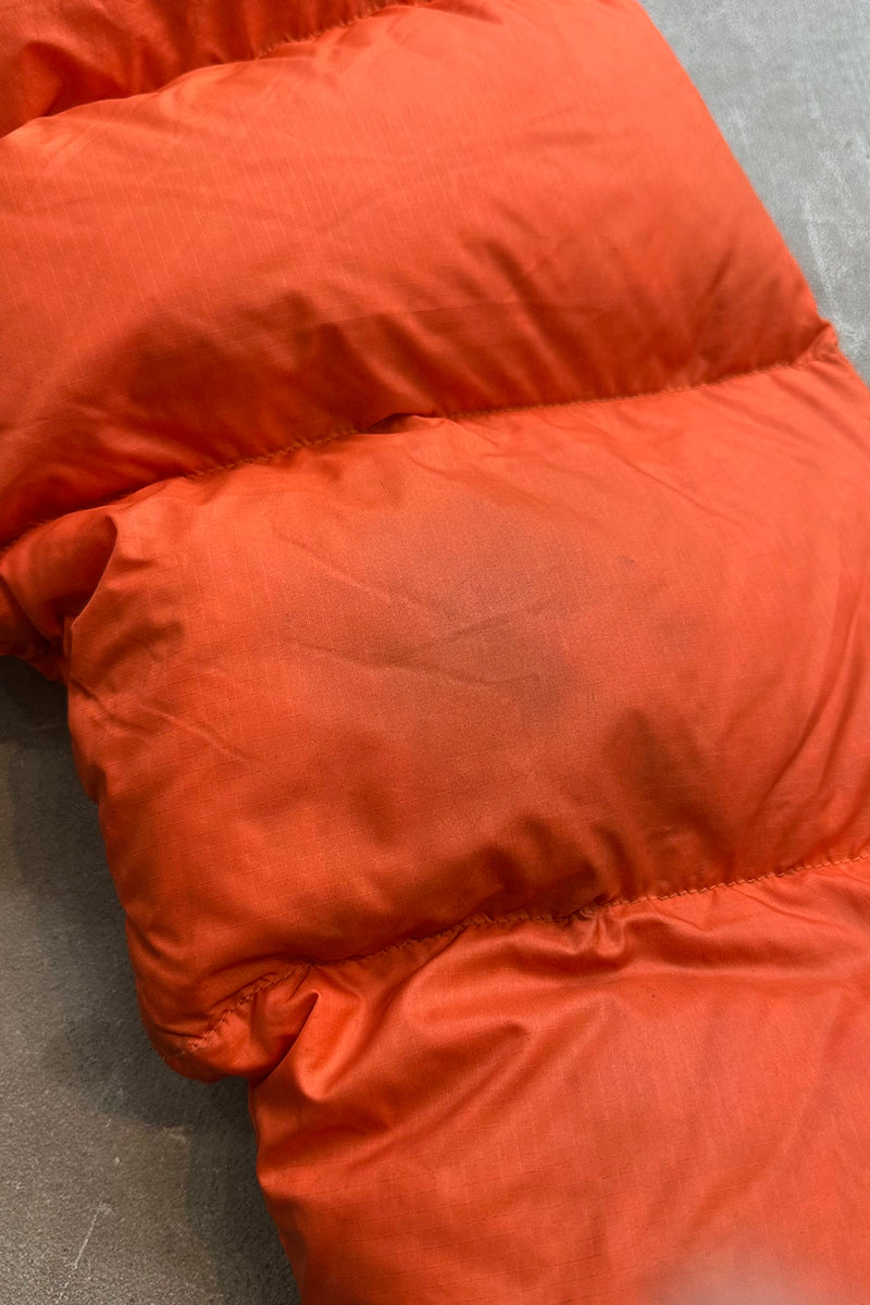 700FILL NUPTSE DOWN JACKET / ORANGE USA企画品 [SIZE: L USED]