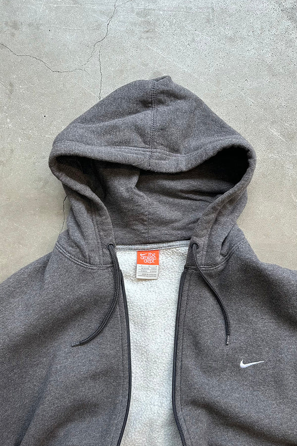 Y2K EARLY 00'S ZIP SWEAT HOODIE / GRAY [SIZE: L USED]
