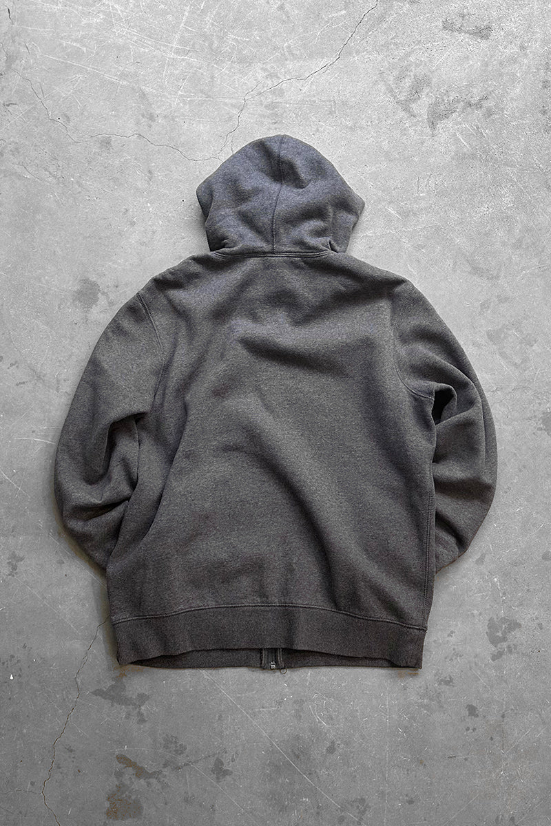 Y2K EARLY 00'S ZIP SWEAT HOODIE / GRAY [SIZE: L USED]