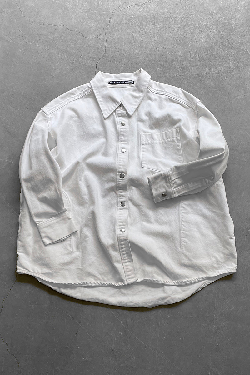 DENIM COVERALL / WHITE [SIZE: XS USED]