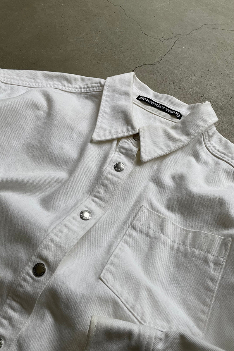 DENIM COVERALL / WHITE [SIZE: XS USED]