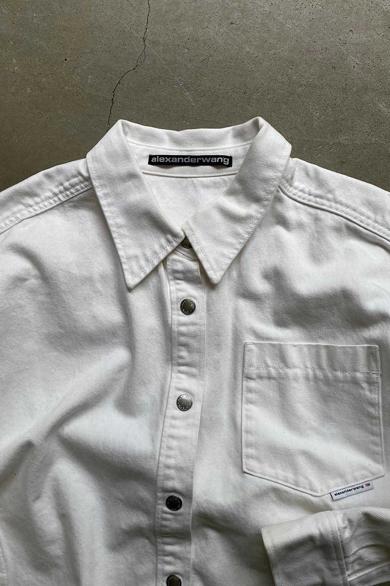 DENIM COVERALL / WHITE [SIZE: XS USED]