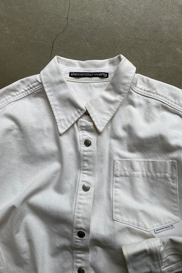 DENIM COVERALL / WHITE [SIZE: XS USED]