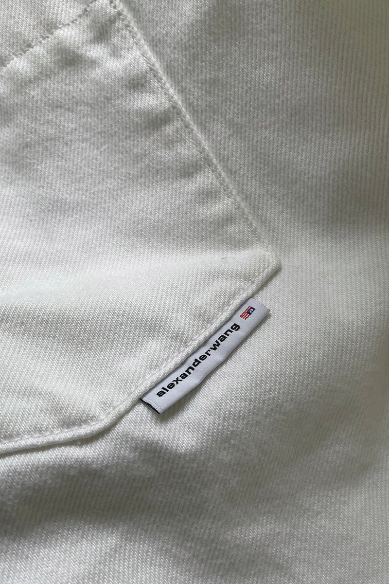 DENIM COVERALL / WHITE [SIZE: XS USED]