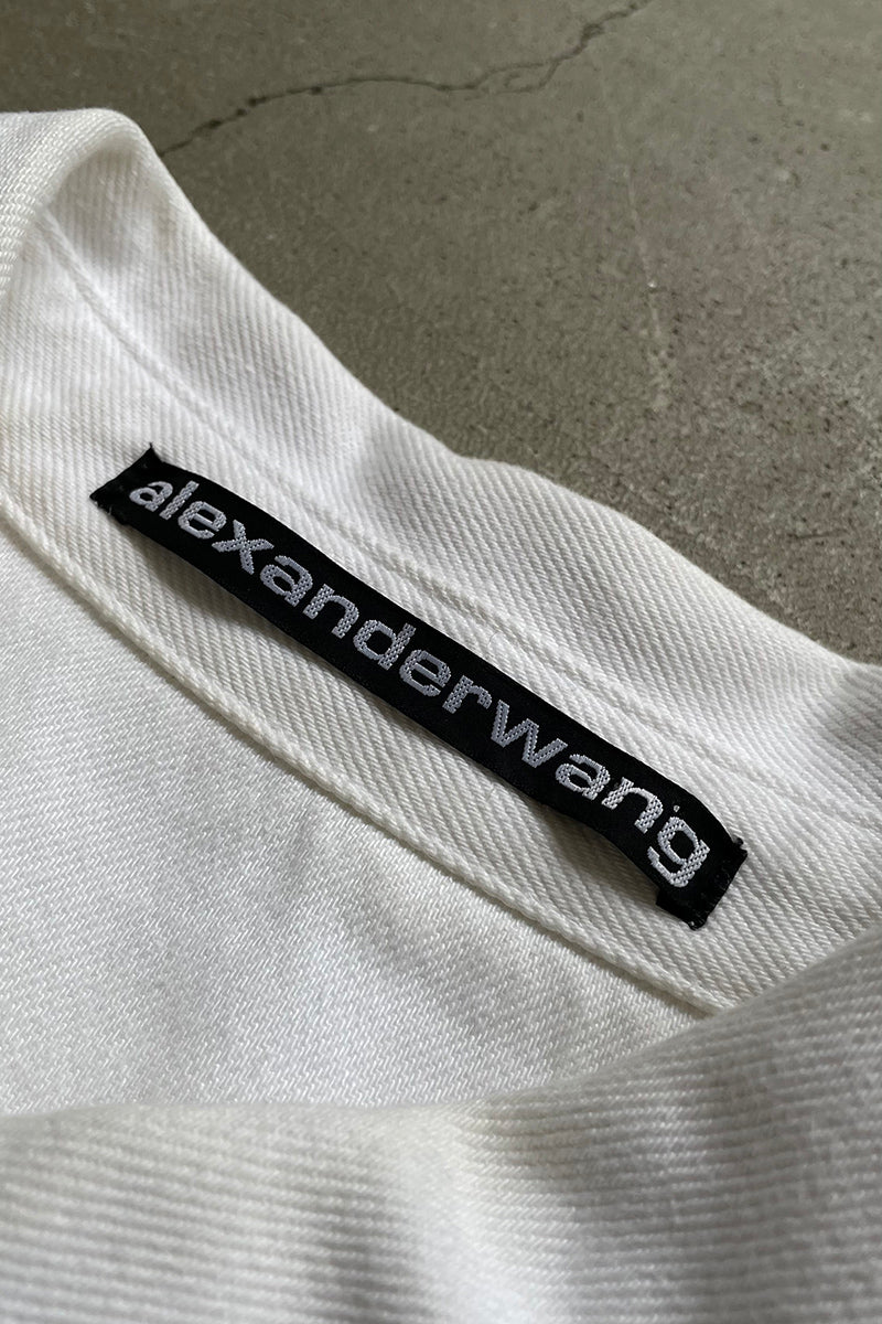 DENIM COVERALL / WHITE [SIZE: XS USED]
