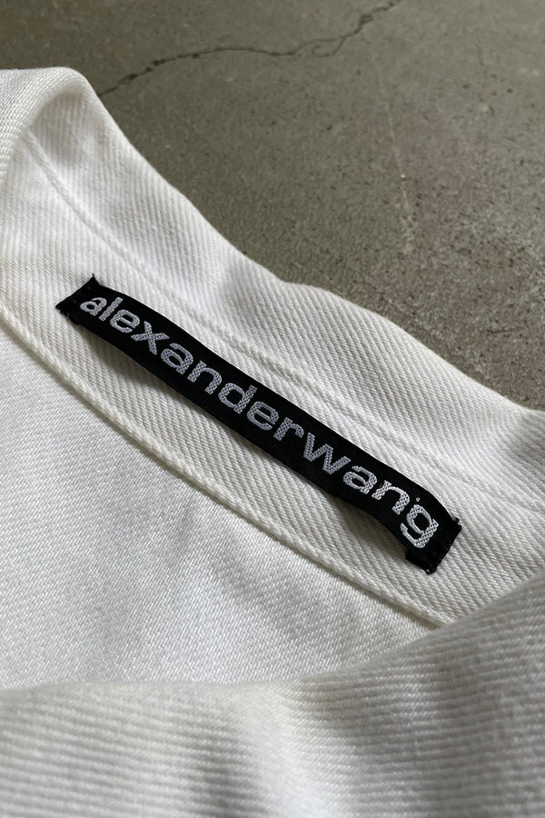 DENIM COVERALL / WHITE [SIZE: XS USED]