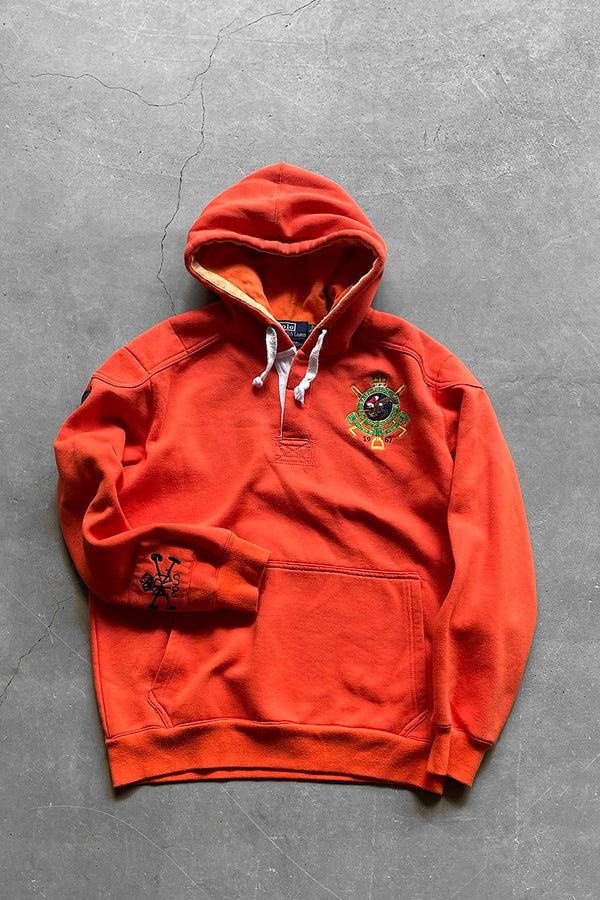 90'S LOGO SWEAT HOODIE / ORANGE [SIZE: L USED]