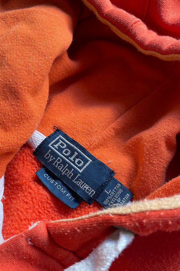 90'S LOGO SWEAT HOODIE / ORANGE [SIZE: L USED]