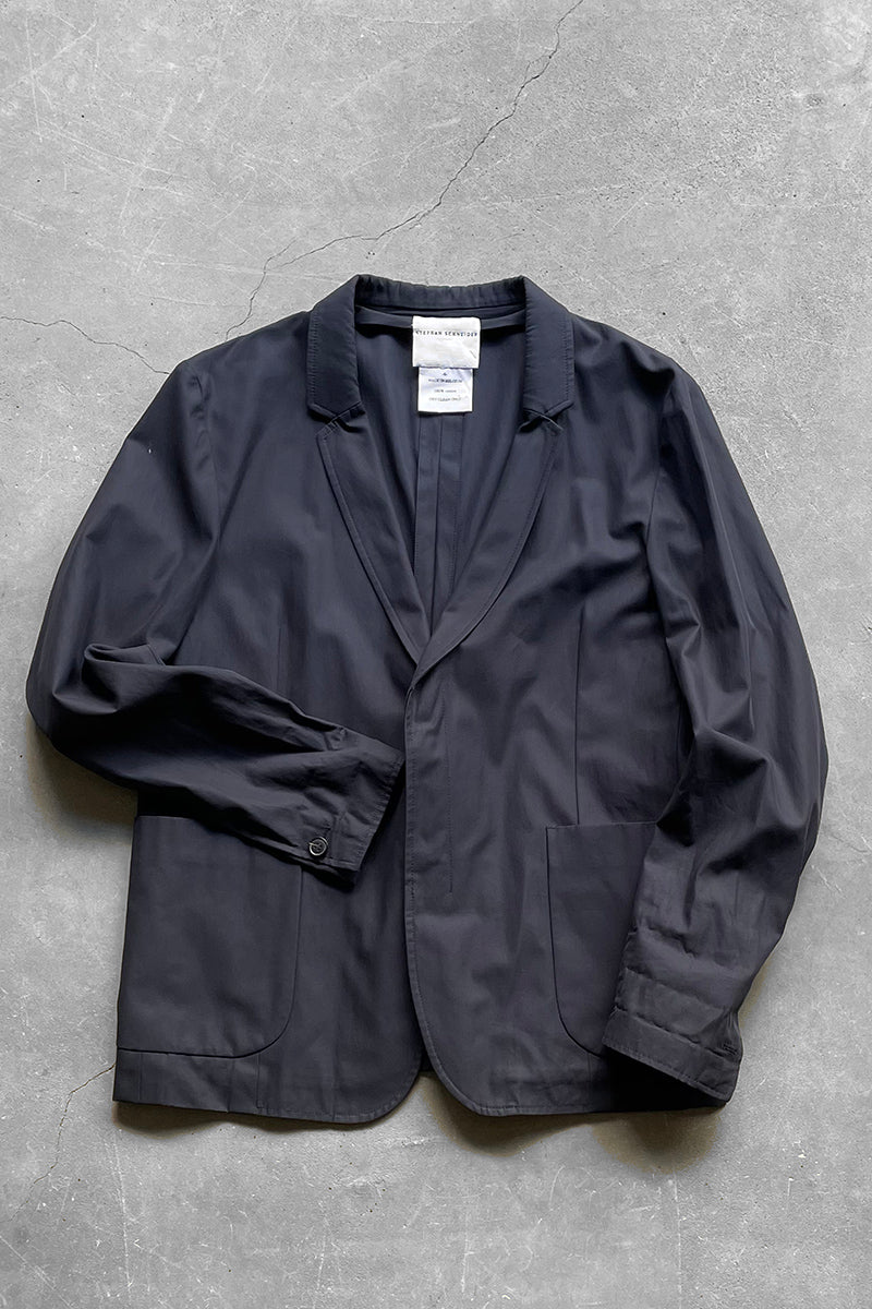 MADE IN BELGIUM COTTON TAILORED JACKET / NAVY [SIZE: 6 USED]