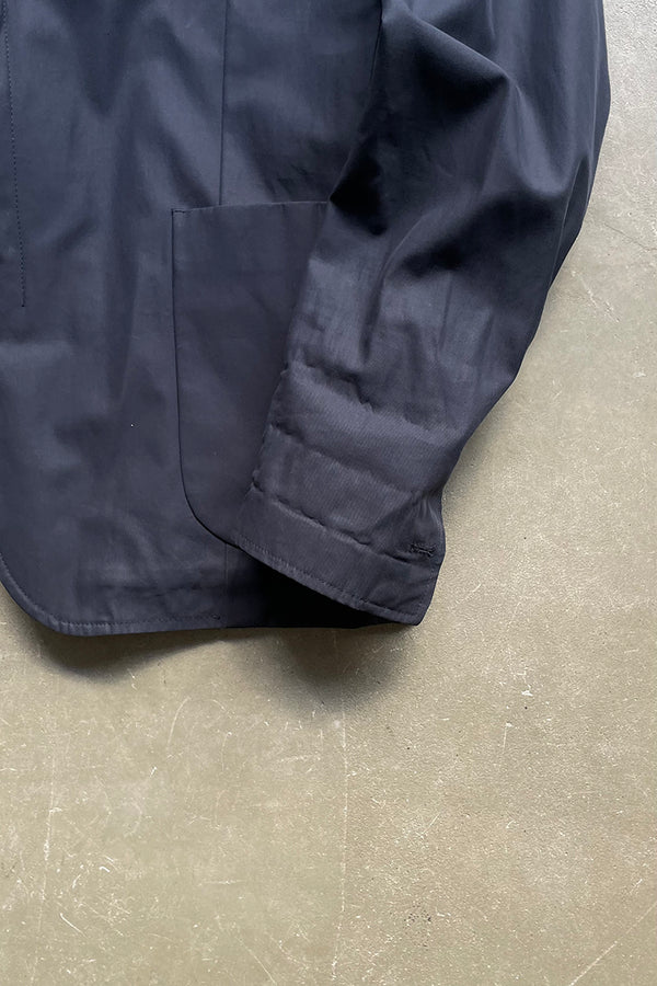 MADE IN BELGIUM COTTON TAILORED JACKET / NAVY [SIZE: 6 USED]