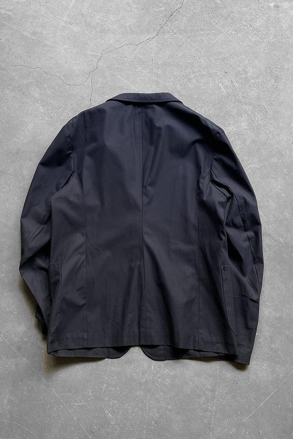 MADE IN BELGIUM COTTON TAILORED JACKET / NAVY [SIZE: 6 USED]