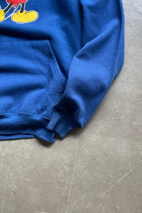 MADE IN USA 90'S MICKEY PRINT SWEAT HOODIE / BLUE [SIZE: M USED]