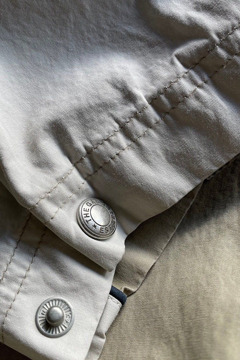 90s COTTON ZIP JACKET / BEIGE [SIZE: XL USED]