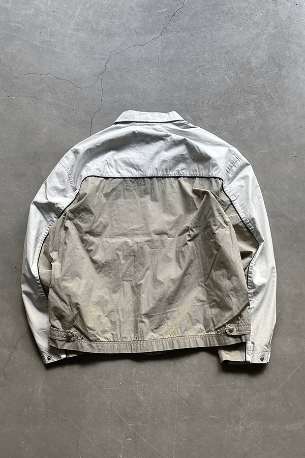 90'S COTTON ZIP JACKET / BEIGE [SIZE: XL USED]
