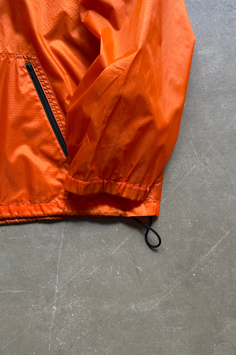 90'S RIP STOP NYLON PULLOVER JACKET / ORANGE [SIZE: XL USED]