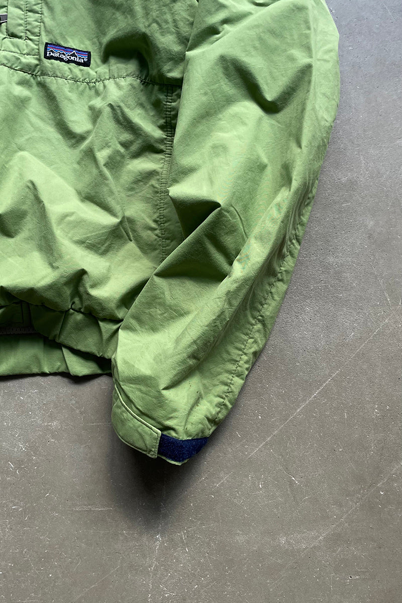 MADE IN USA 90'S ZIP NYLON JACKET / GREEN [SIZE: L USED]