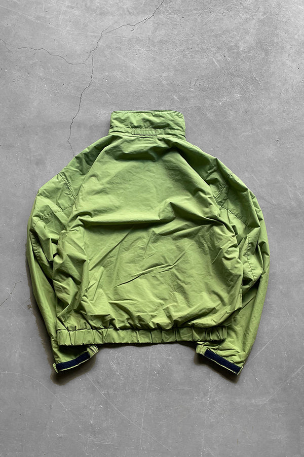 MADE IN USA 90'S ZIP NYLON JACKET / GREEN [SIZE: L USED]