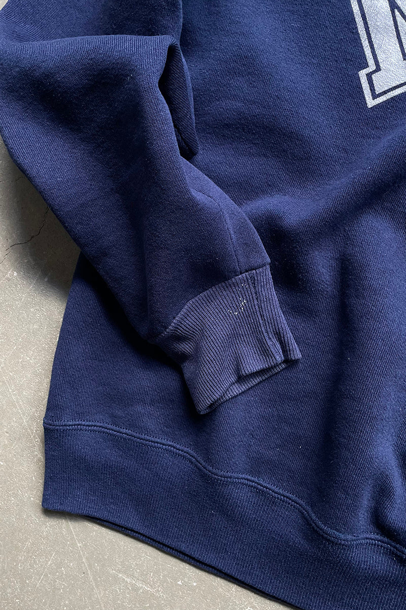 MADE IN USA 90'S NYU COLLEGE SWEATSHIRT / NAVY [SIZE: M USED]