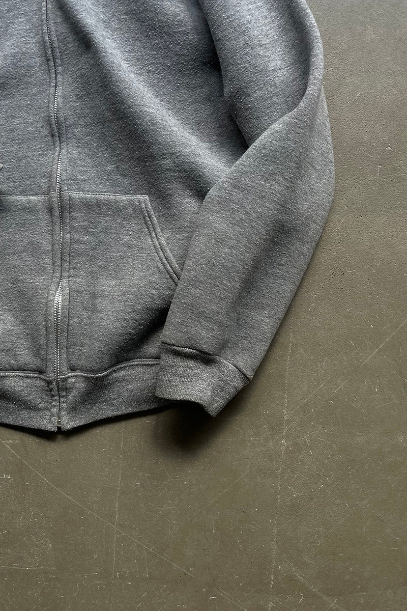 MADE IN USA 90'S ZIP SWEAT HOODIE / GRAY [SIZE: M USED]