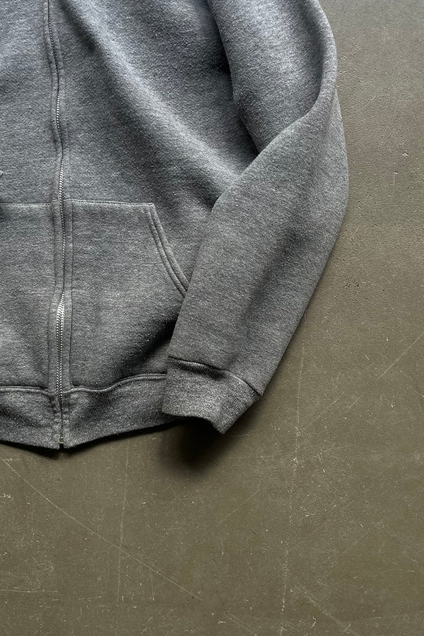 MADE IN USA 90'S ZIP SWEAT HOODIE / GRAY [SIZE: M USED]