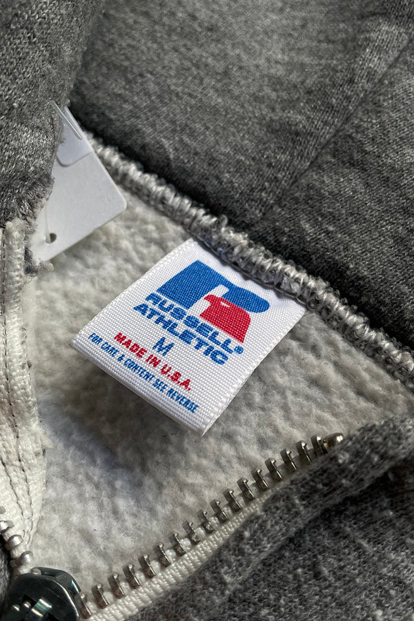 MADE IN USA 90'S ZIP SWEAT HOODIE / GRAY [SIZE: M USED]