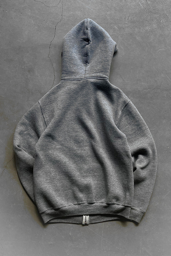 MADE IN USA 90'S ZIP SWEAT HOODIE / GRAY [SIZE: M USED]