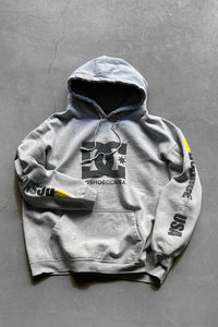 90'S LOGO SWEAT HOODIE / GRAY [SIZE: XL USED]