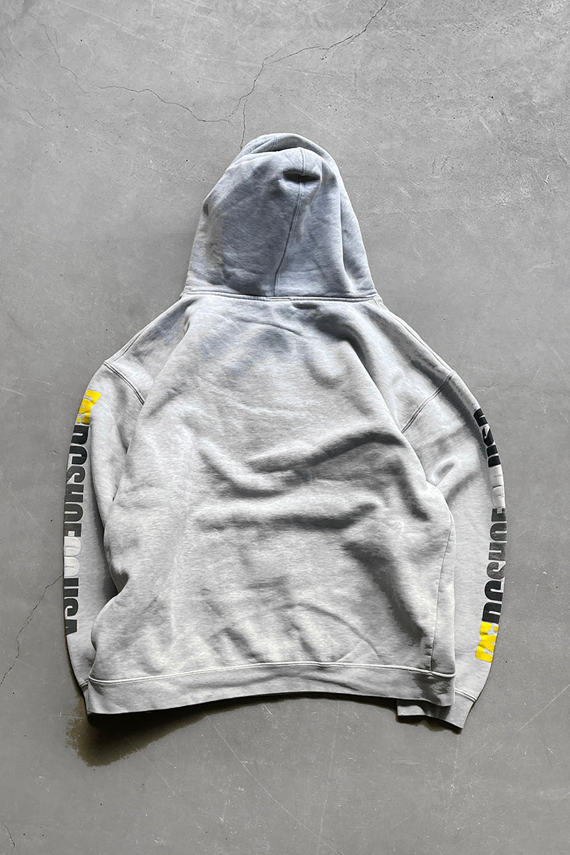 90'S LOGO SWEAT HOODIE / GRAY [SIZE: XL USED]