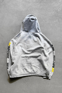 90'S LOGO SWEAT HOODIE / GRAY [SIZE: XL USED]