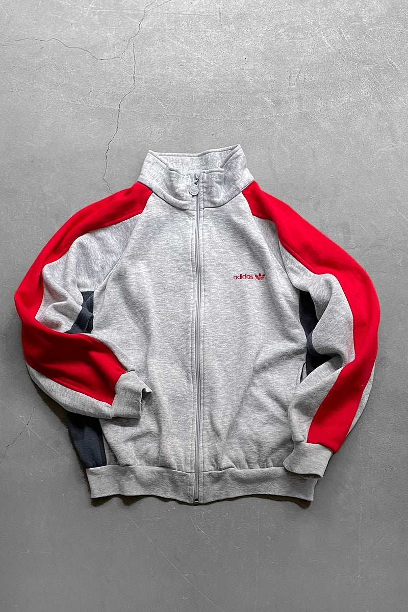 80'S ZIP SWEAT TRACK JACKET / GRAY [SIZE: M USED]