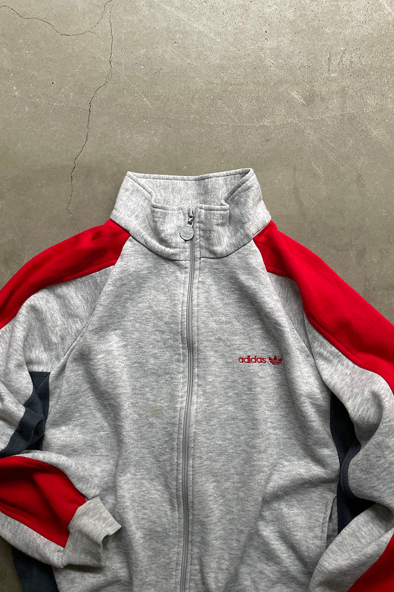 80'S ZIP SWEAT TRACK JACKET / GRAY [SIZE: M USED]