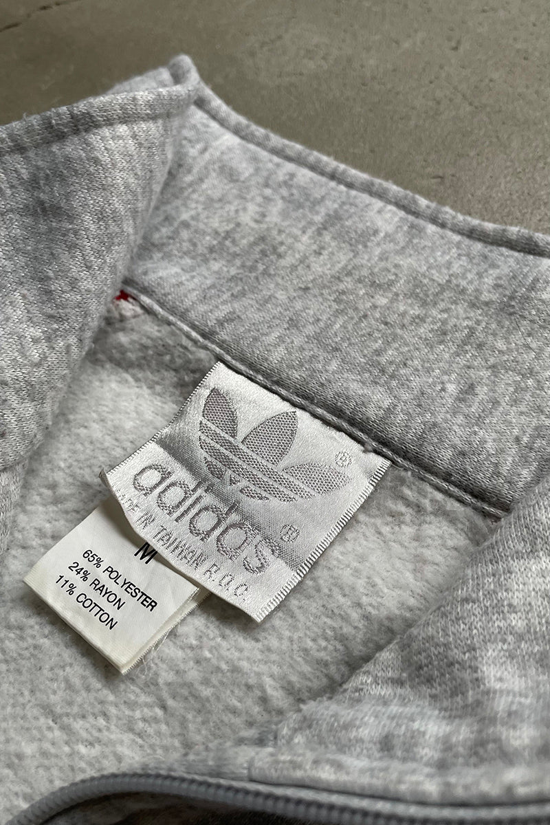 80'S ZIP SWEAT TRACK JACKET / GRAY [SIZE: M USED]