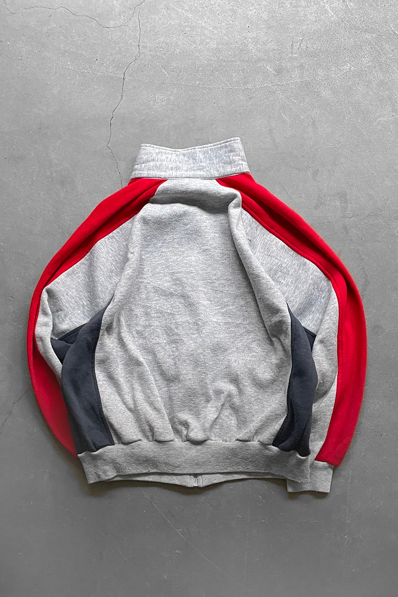 80'S ZIP SWEAT TRACK JACKET / GRAY [SIZE: M USED]