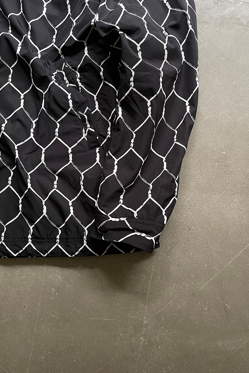MADE IN JAPAN 16AW FENCE PRINT HOODIE NYLON JACKET / BLACK [SIZE: 3 USED]