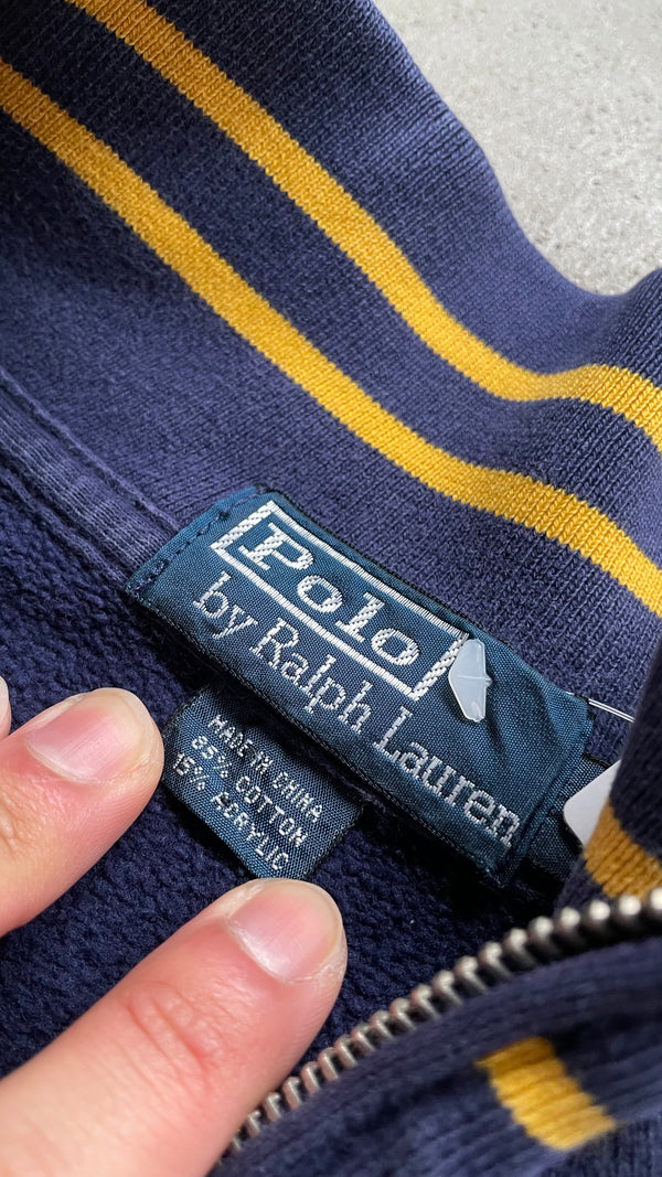 90'S HALF-ZIP SWEATSHIRT / NAVY [SIZE: XL USED]