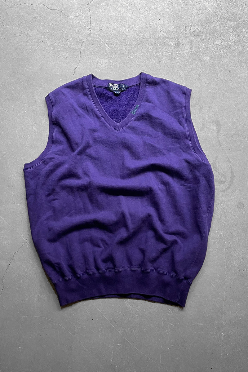 90'S SWEAT VEST / PURPLE [SIZE: L USED]