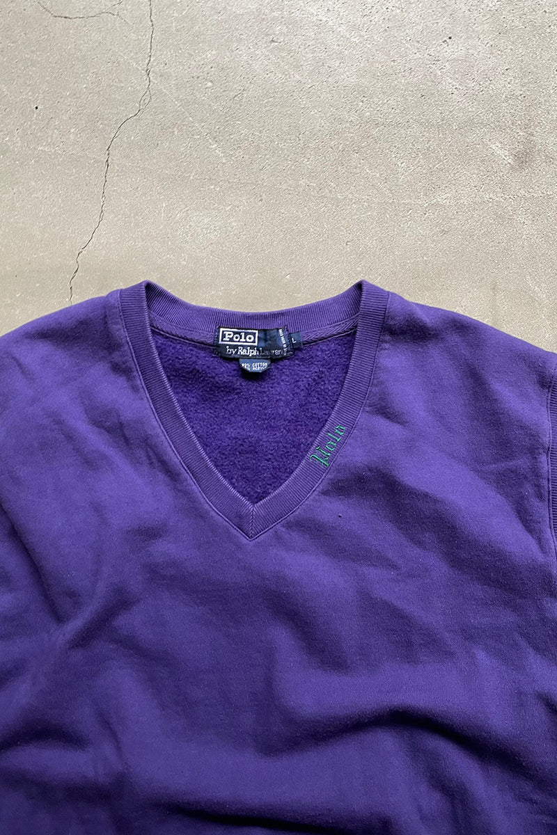 90'S SWEAT VEST / PURPLE [SIZE: L USED]