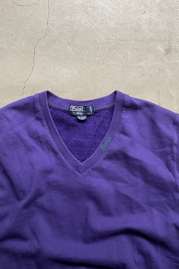 90'S SWEAT VEST / PURPLE [SIZE: L USED]
