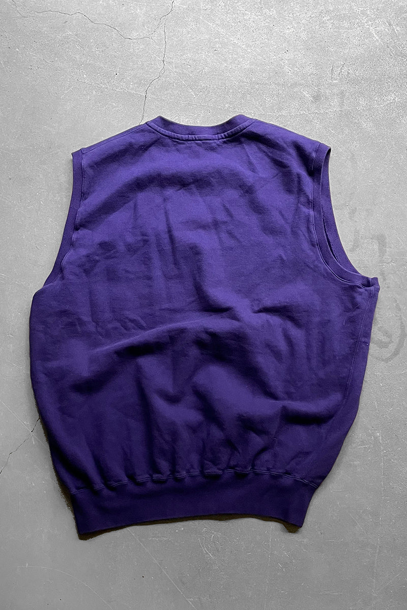 90'S SWEAT VEST / PURPLE [SIZE: L USED]