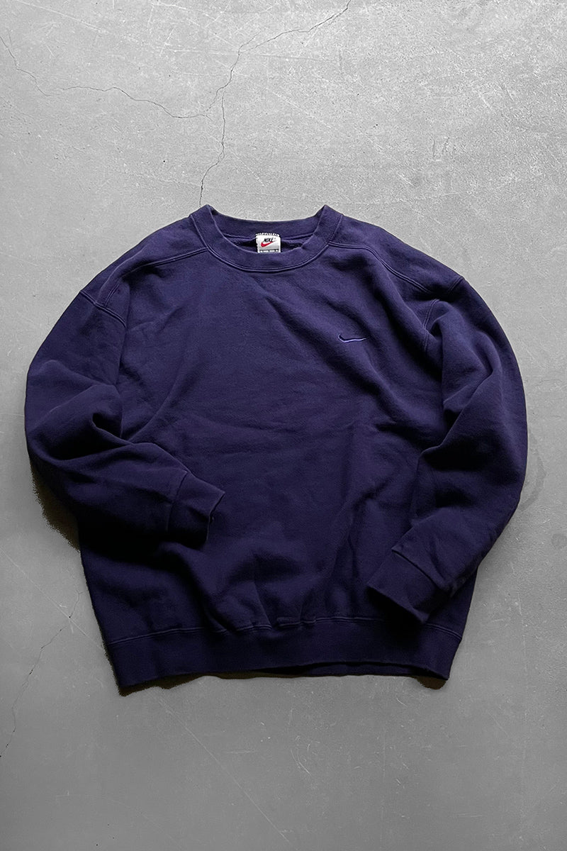 MADE IN MEXICO 90'S SWOOSH LOGO SWEATSHIRT / PURPLE [SIZE: L USED]