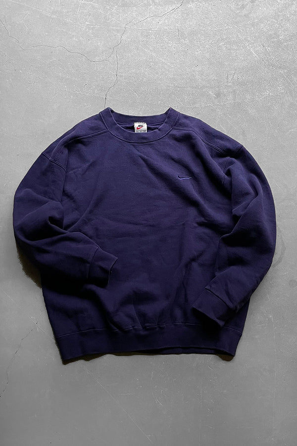 MADE IN MEXICO 90'S SWOOSH LOGO SWEATSHIRT / PURPLE [SIZE: L USED]