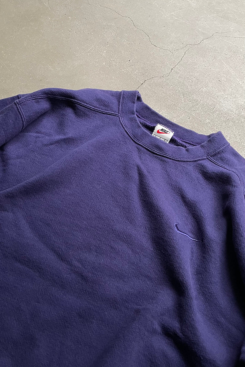 MADE IN MEXICO 90'S SWOOSH LOGO SWEATSHIRT / PURPLE [SIZE: L USED]
