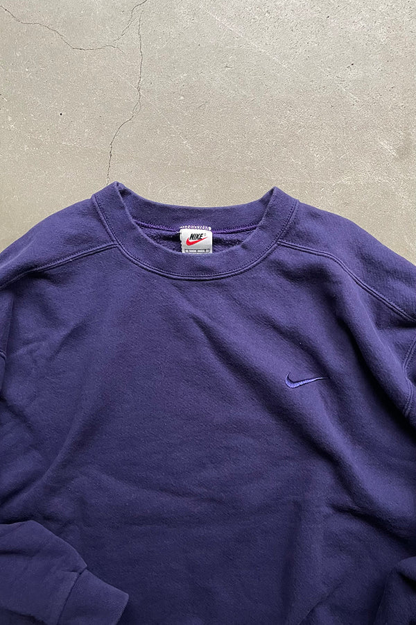 MADE IN MEXICO 90'S SWOOSH LOGO SWEATSHIRT / PURPLE [SIZE: L USED]