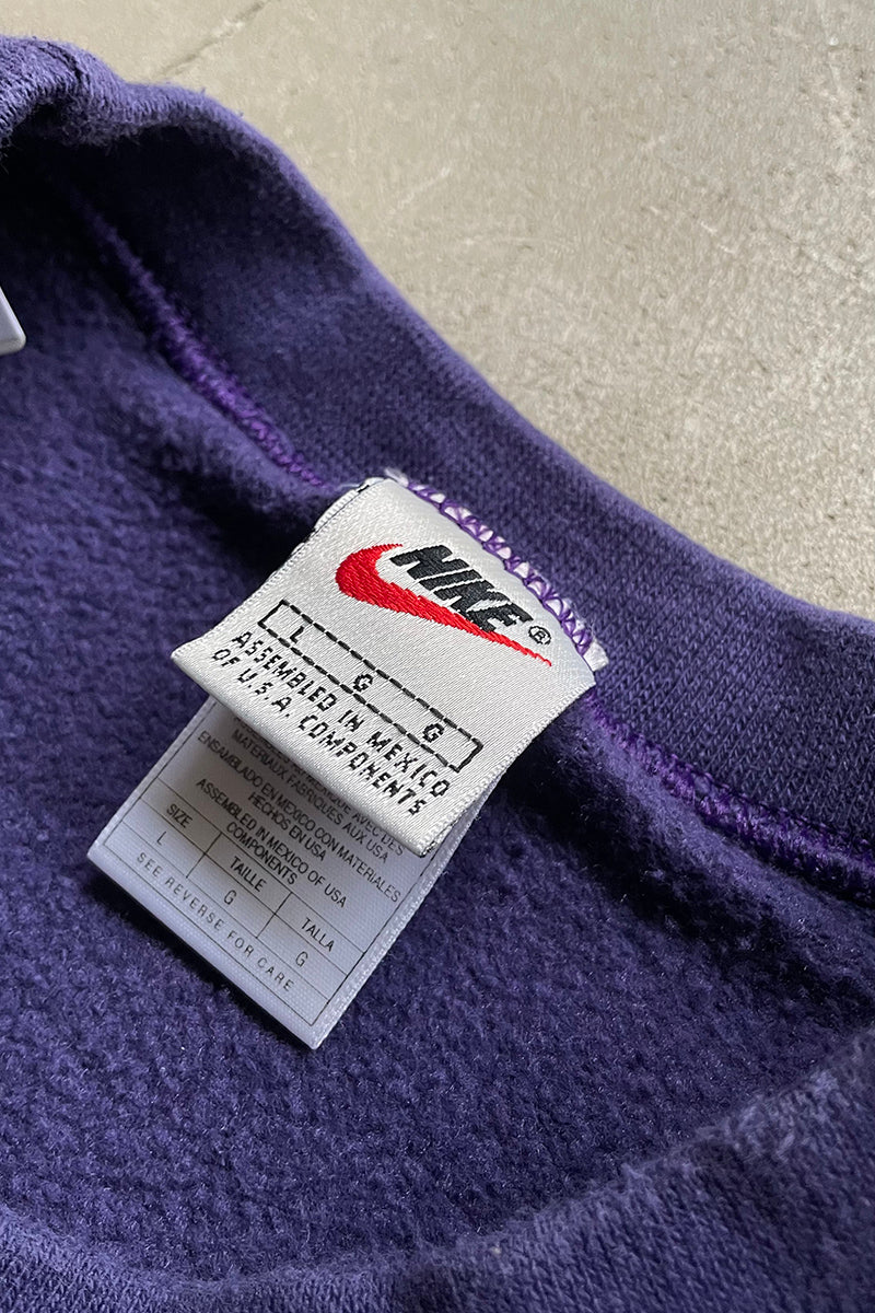 MADE IN MEXICO 90'S SWOOSH LOGO SWEATSHIRT / PURPLE [SIZE: L USED]