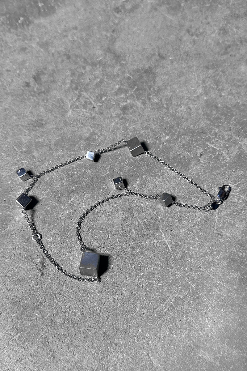 925 SILVER HART SQUARE CHARM BRACELET / SILVER [SIZE: ONE SIZE USED]