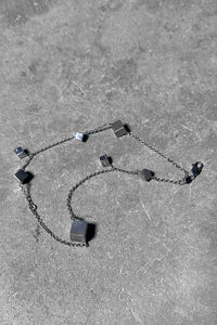 925 SILVER HART SQUARE CHARM BRACELET / SILVER [SIZE: ONE SIZE USED]