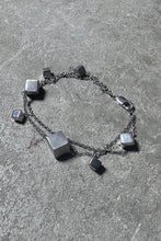 画像をギャラリービューアに読み込む, 925 SILVER HART SQUARE CHARM BRACELET / SILVER [SIZE: ONE SIZE USED]
