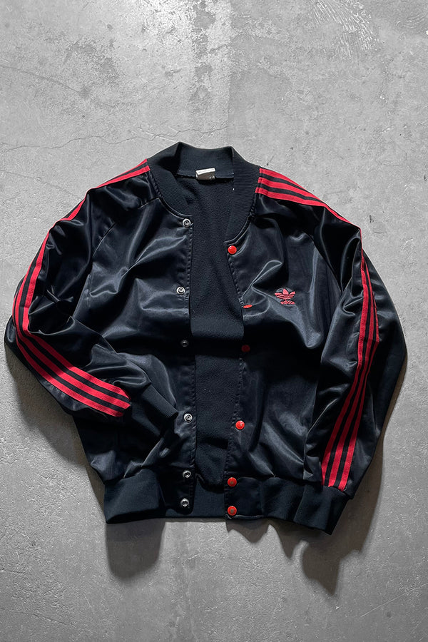 70'S SNAP BUTTON TRACK JACKET / BLACK [SIZE: M USED]