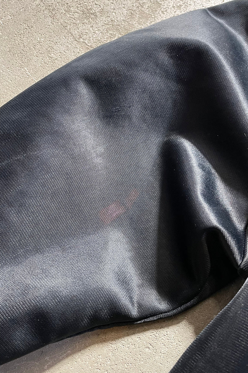 70'S SNAP BUTTON TRACK JACKET / BLACK [SIZE: M USED]